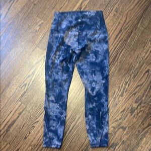Lululemon Blue Tie-Dye Leggings